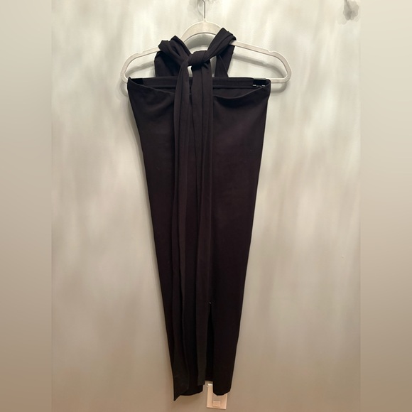 APiece Apart Black Halter Jersey Knit Midi Dress Sz S Minimalist Chic NWOT - Picture 5 of 7